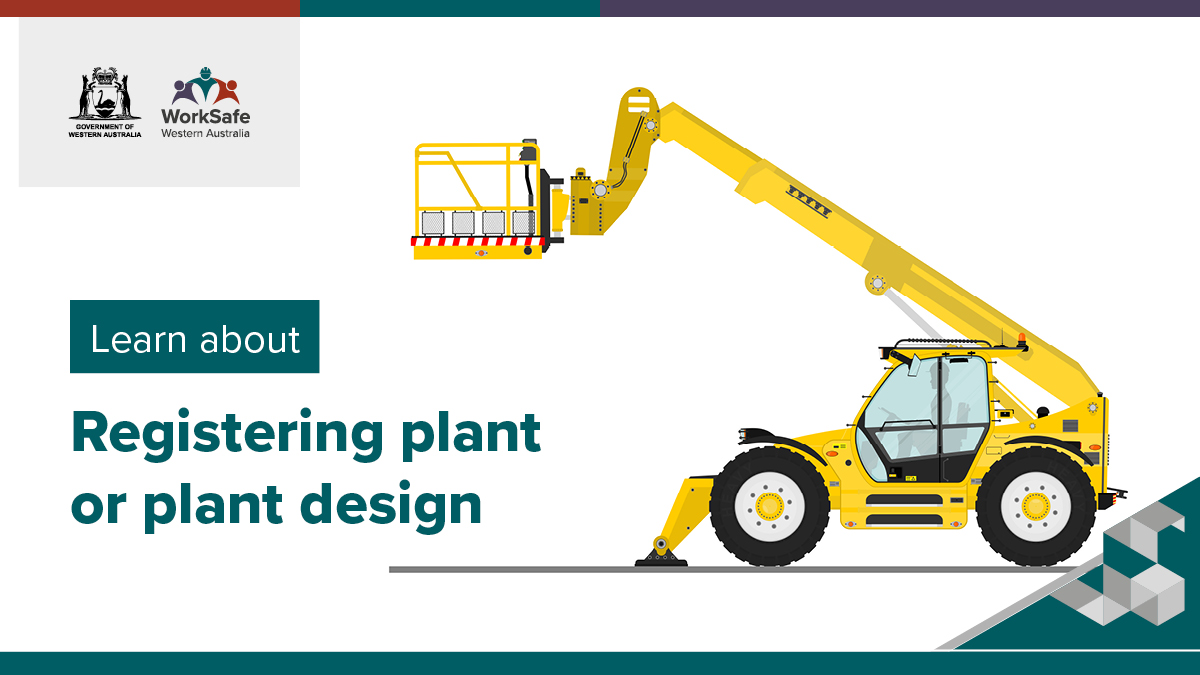 WorkSafeWA's tweet photo. Have you heard about the changes to plant design and registration processes under the new Work Health and Safety laws? 

If you are a PCBU who designs an item of plant or manages or controls an item of plant, visit the link to find out more - https://t.co/o0yQSqJtln https://t.co/GubV968RbJ