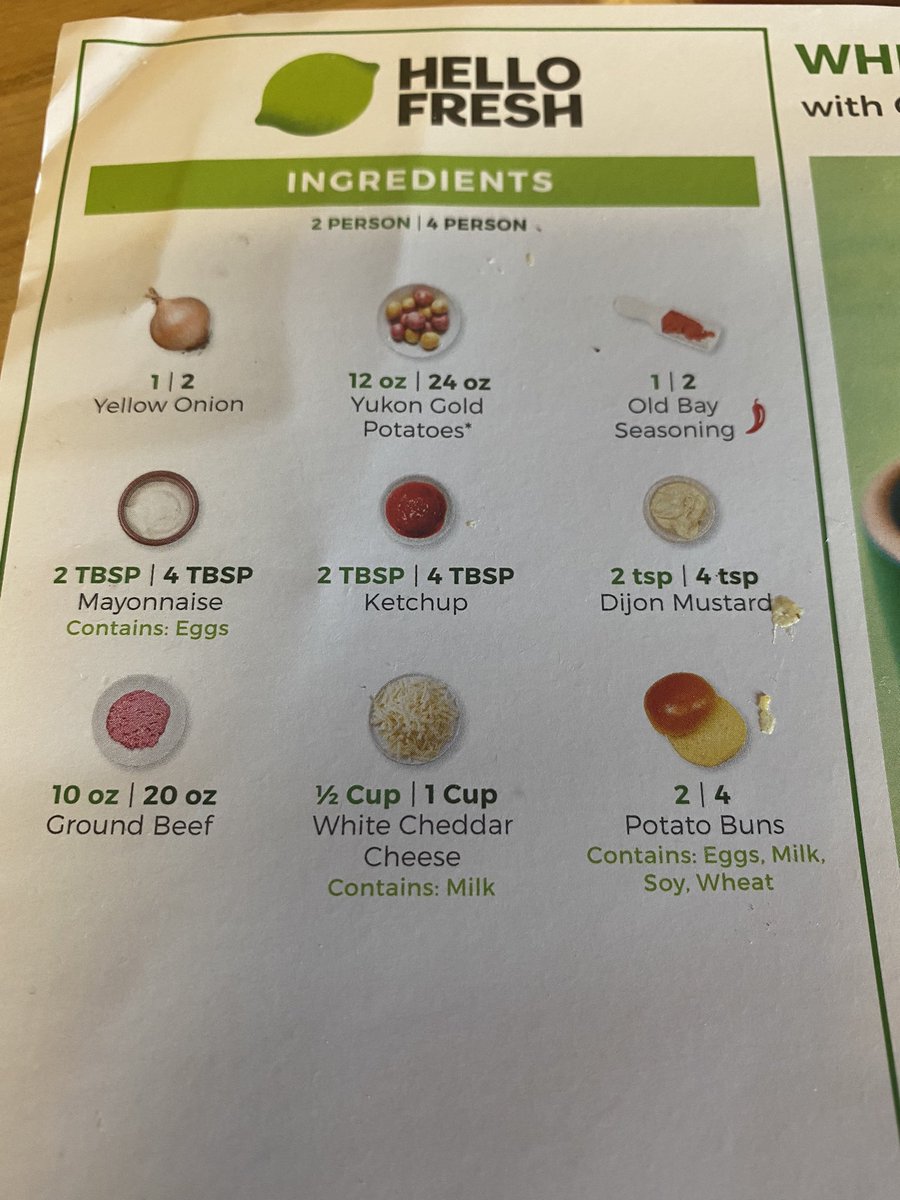 mpd1984's tweet photo. Knew there was a reason we cancelled our @HelloFresh subscription. Recipe calls for 12 oz of potato and we got 9 oz. And these tiny things were supposed to be wedges. Terrible experience with these guys. #HelloGoodbye https://t.co/JHQQHrn4Xj
