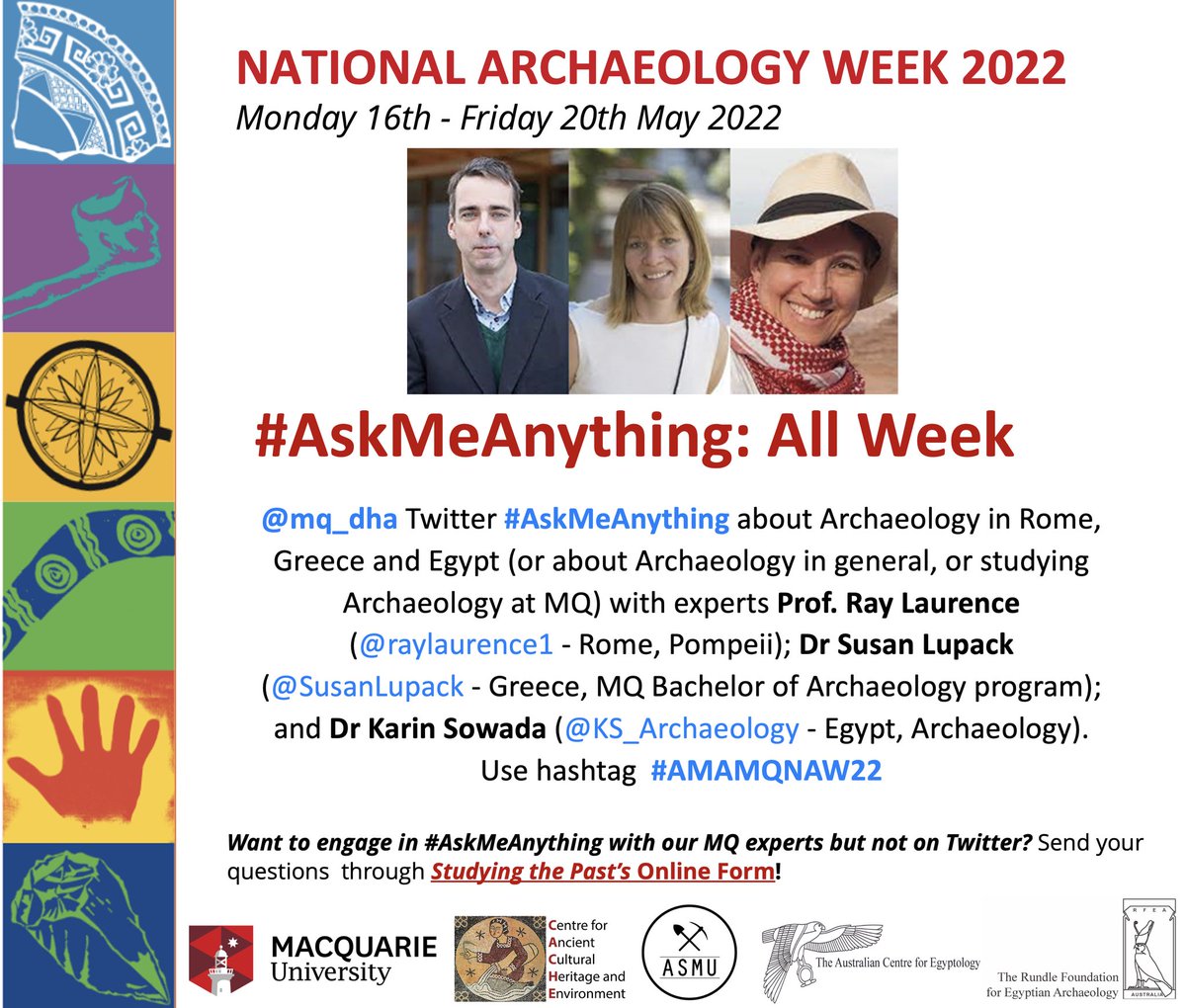 This is a screenshot of a slide that features all the information within the tweet, plus photos of our experts, plus logos of all the participating organisations.