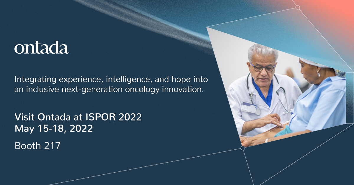 OntadaOncology's tweet photo. Registered for #ISPOR2022? Don’t forget to visit us at booth 217 to learn how Ontada works with providers, scientists, and researchers to accelerate innovation in the practice of oncology. https://t.co/410RFInade https://t.co/SAiVQuDqEb