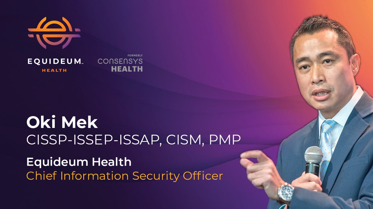 In his new role as our Chief Information Security Officer, Oki Mek will ensure that the critical infrastructure that empowers individuals to own, control and share their private health data is protected.
equideum.health/press-releases…
#blockchain #datasecurity #equideumhealth