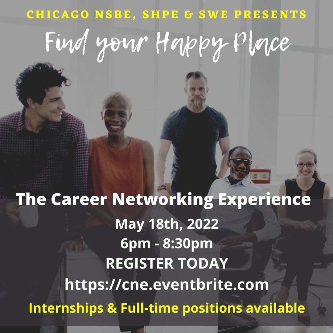 ChicagoNSBE's tweet photo. How's your job hunt going? Need to get some facetime with recruiters?  Well you're in luck. We're bringing back our bi-annual Career Networking Experience IN-PERSON at 1871. 

Contact your chapter leaders for a promo code. 

Register at https://t.co/mmlIFDsRZc https://t.co/ochEt9Vf56