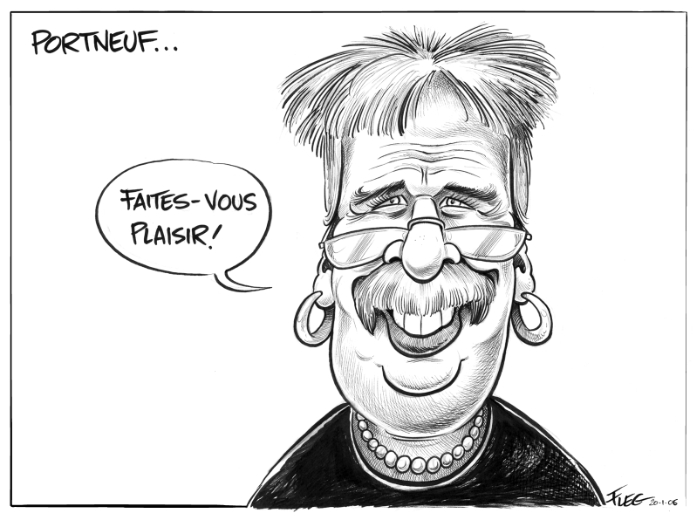 flegcartoon's tweet photo. Une petite dernière! Archive Le Soleil 2006. À l'époque André Arthur s'était inspiré de la campagne d'Andrée Boucher qui n'avait pas de pancartes électorales et n'avait pas budget publicitaire pour la mairie de Québec! ;) #andrearthur https://t.co/Y9JdWe2Mko