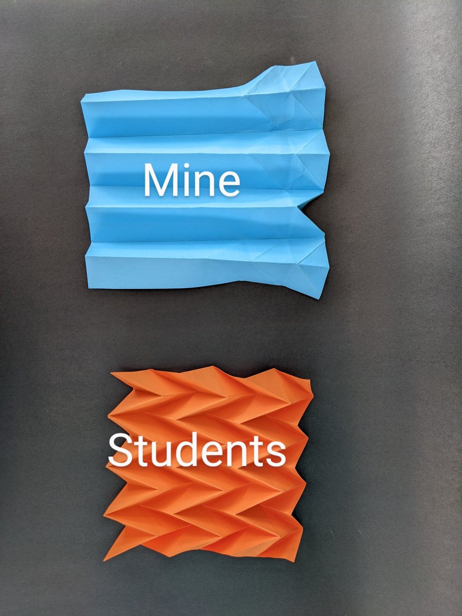 The #origami struggle for me was real today. Not so much for most of the s's! <a href="/nuvustudio/">NuVu Studio</a> #designthinking