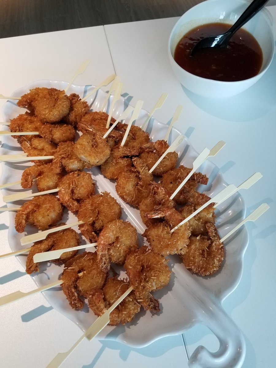 BedrockCatering's tweet photo. #BestFoodInTO @BedrockCatering Toronto and Worldwide Happy Ramadan celebrations here in the GTA with our coconut shrimp and chili sweet dipping sauce. #toronto #coconutshrimp #chilisweetsauce #gourmetfood #chefIanRouse #gta #foodie #finedining #vipeventsgta https://t.co/UqLSXx6fuA