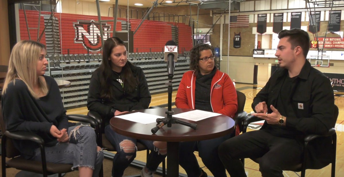 NNUSports's tweet photo. As May is Mental Health Awareness Month, a few NNU student-athletes sat down to discuss aspects of mental health that they have seen as in general, on NNU's campus, and in their own lives.

https://t.co/fLNuiuX2gX https://t.co/Qm1hdgLeWO