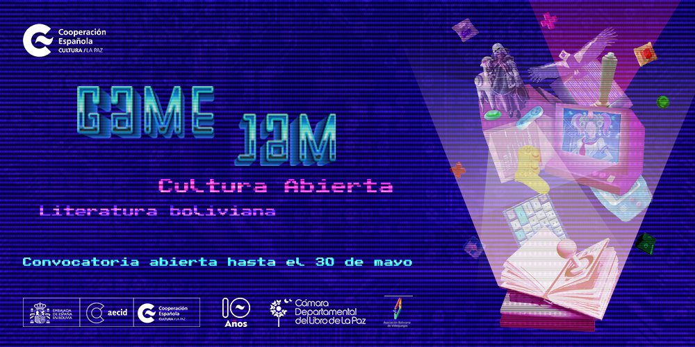 CCELAPAZ's tweet photo. ¡CONVOCATORIA!

GAME JAM 
Cultura Abierta 2022
1ra edición Literatura Boliviana 

Dirigida tanto a desarrolladores de videojuegos como a editoriales y escritores independientes bolivianos.

Más información:
https://t.co/37NHPhZ7eD

#Videojuegos #Literaturaboliviana #Gamejam https://t.co/AREsZLQN1L