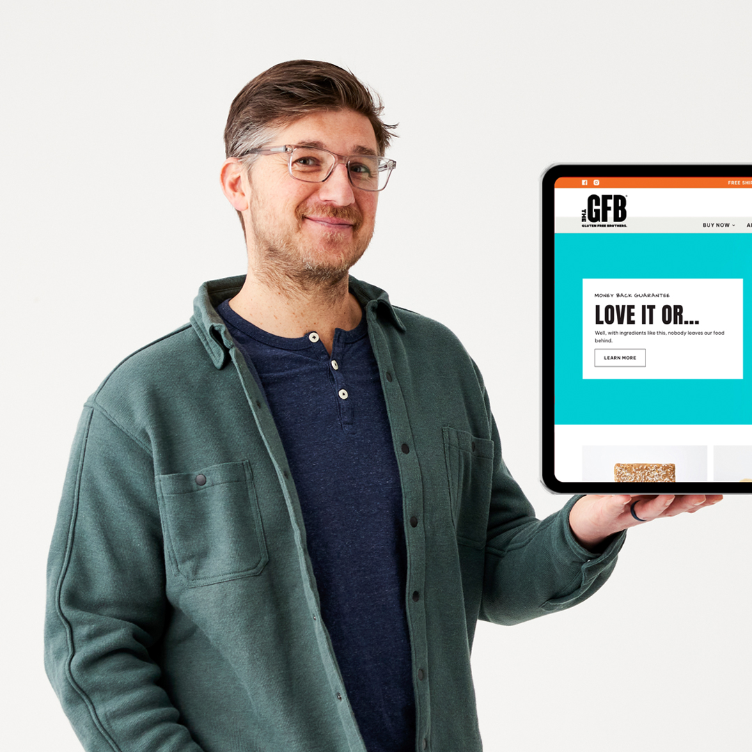 thegfb's tweet photo. Ta-dah! Introducing our latest hang-out, a brand new website for The GFB. After changing our name to The Gluten Free Brothers, we updated our packaging and our site, too. https://t.co/KfLaN0giVB