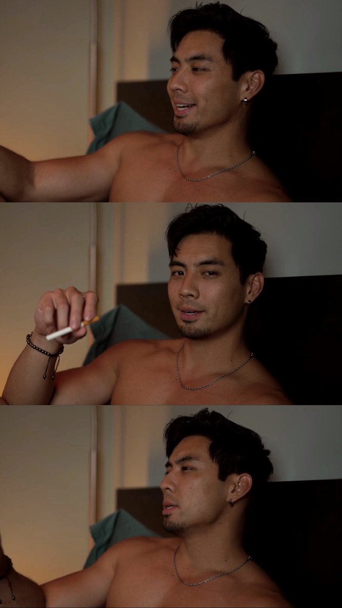 yoshi_sudarso's tweet photo. Y’all are in his (Kane’s) DMs…I’m in his bed, shirtless, pretending to smoke a ciggy, filming a self tape, we are not the same 😉 https://t.co/2gAFzdZ7UT
