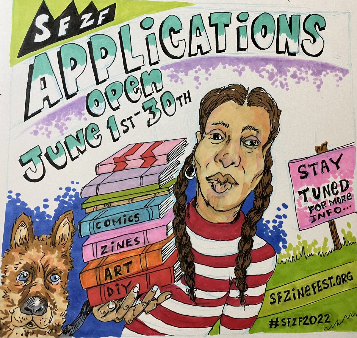 sfzinefest's tweet photo. #SFZineFest will be in-person this year. Applications will be open June 1 - June 30. Looking forward to hanging out with all of you again. ❤️ https://t.co/L2Cf6awfK7