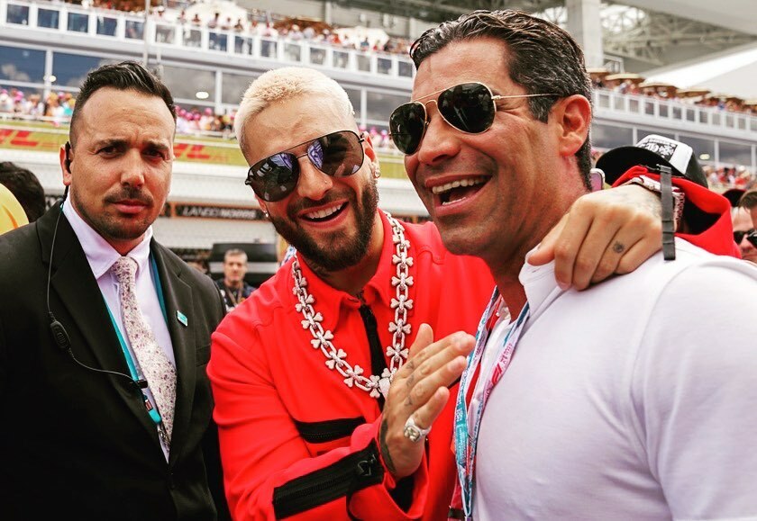 everysecondf1's tweet photo. MALUMA IN MIAMI ☀️ 😎 

📸 @elliejhoad 

#maluma #miami #formula1 #grid #miamigp #paddock #sunshine #colombia https://t.co/lBXkO8LzzR https://t.co/JzlRmUQYCC