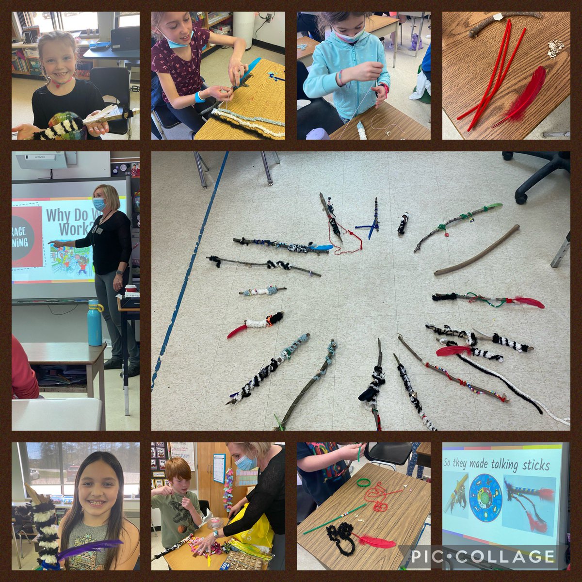 Gr. 3’s got to be a part of an in-person Indigenous extension activity as a follow up to ‘All the Kids on Builder street’ to learn about pathways for their futures. Today they made Talking Sticks 🪶 <a href="/PineGlenPS/">Pine Glen PS</a> <a href="/TLDSBEL/">Christine Moore</a>