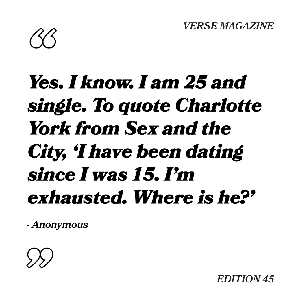 An excerpt from one of the anonymous letters submitted to edition #45 titled “Dear other young singles” actioning the reader to consider, how much does an Instagram like mean to you? 

Who would love to see this feature return in future editions?