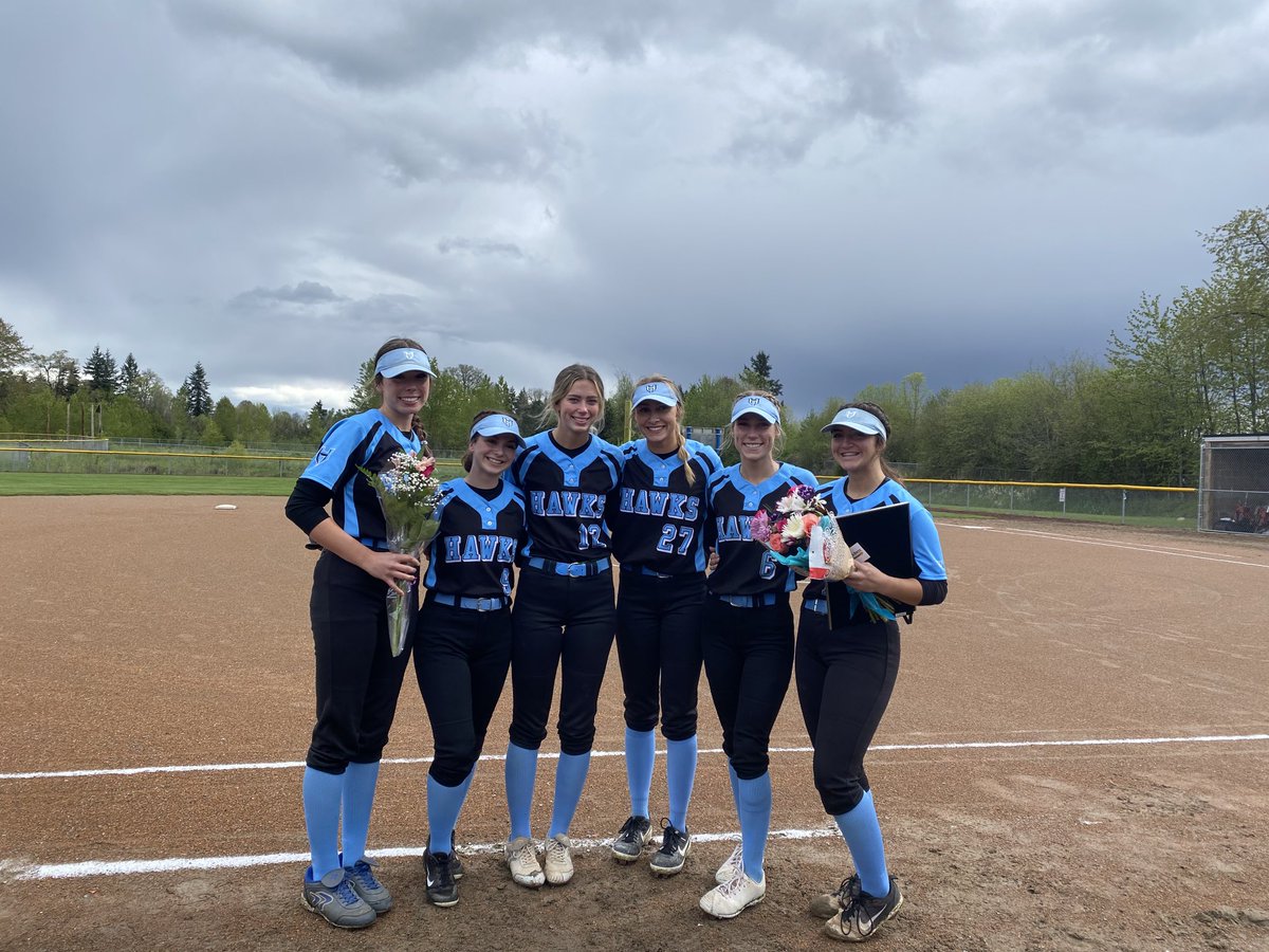 Senior night softball for the Hawks