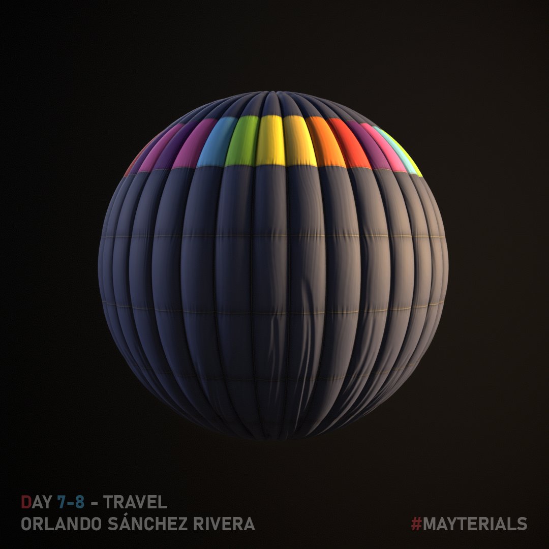 Prompt 4 - Travel, Days 7-8

I'm a little late on this one but hopefully it's still good! Hot air balloons sure are nice, huh?
<a href="/TheClubDiscord/">The Club</a> 
#Mayterials #MadeWithSubstance #SubstanceDesigner
