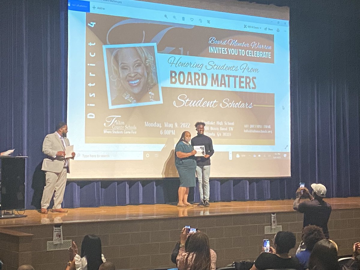 TROliverEDU's tweet photo. What an amazing night of honoring the best and brightest students in South Fulton!  We are so proud of our entire zone and can’t wait to see what’s next for these scholars!  @Franchesca_Warr @RonaldBMaxwell @JarvisAdamsEdu @DrTALarry @cece_johnson11 @CarmalithaG @gyimah_whitaker https://t.co/qNXl9h3g8U
