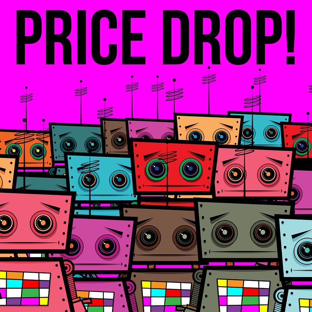 popstreetdesign's tweet photo. All Bots listed for .05 eth and below. Get them here https://t.co/YczKJgIsGC #love #instagood #photooftheday #beautiful #art #happy #picoftheday #happy #cute #follow #followme #repost #fun #instalike #smile #amazing #nft #nftmeaning #nftart #nftcrypto #nftcommunity #nftcollector https://t.co/9SBPzgxtwC