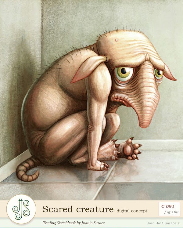 💎💎💎 FROM MY VAULT 💎💎💎

Artist: <a href="/JuanjoSurace/">Juanjo Surace _ Official</a> 

Scared Creature 

He creates these amazing characters and scenes. I feel in love with this one.  Some day I would love to own a larger piece.

#nftcollector