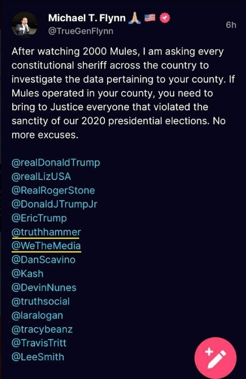 BaconBits8654's tweet photo. #justice #constitutionalsheriff  #mules #2000mules # 2000traitors 2000terrorists #investigations #GenFlynn https://t.co/lMTcDtvxXg