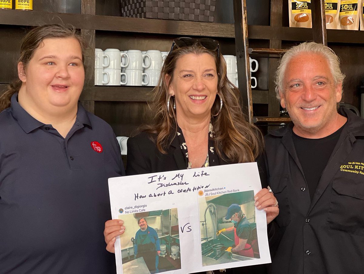 NoLimitsCafe (@nolimitscafe) on Twitter photo No Limits Cafe was honored to participate in the Hope Walk at <a href="/JBJSoulFound/">Jon Bon Jovi Soul Foundation</a> ! You could feel “hope” in the air. Our awesome employee, Claire, who works in dishwashing, made a poster challenging @JonBonJovi to a dishwashing throw down! hopewalk2022 #nolimitscafe #eatwelldogood No Limits Cafe was honored to participate in the Hope Walk at <a href="/JBJSoulFound/">Jon Bon Jovi Soul Foundation</a> ! You could feel “hope” in the air. Our awesome employee, Claire, who works in dishwashing, made a poster challenging @JonBonJovi to a dishwashing throw down! hopewalk2022 #nolimitscafe #eatwelldogood