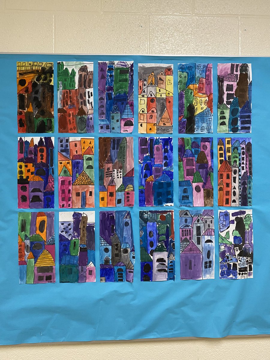 Check out these colourful overlapping buildings by 2L <a href="/TVAelementary/">Tecumseh Vista Elem</a> . Which city would you want to visit?