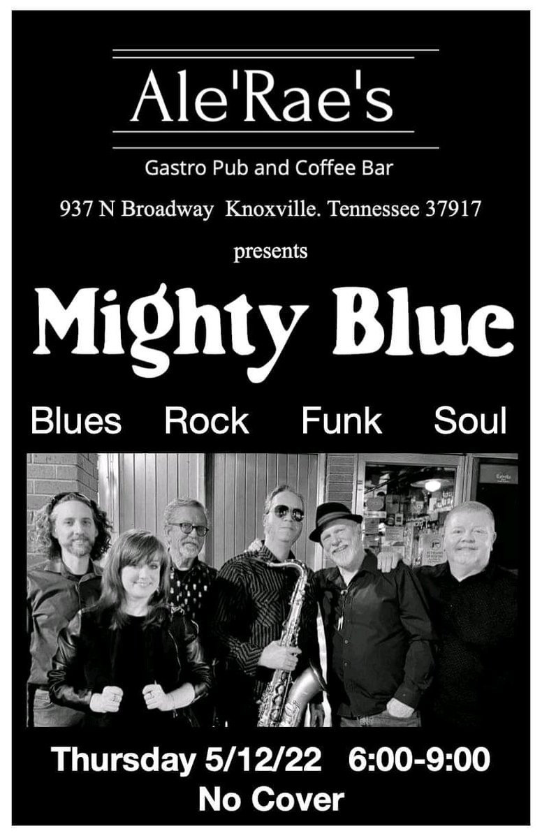 JS_on_Bass's tweet photo. Come check out Mighty Blue and get some great food at Ale'Rae's this Thursday! https://t.co/vwmVpAwMO7