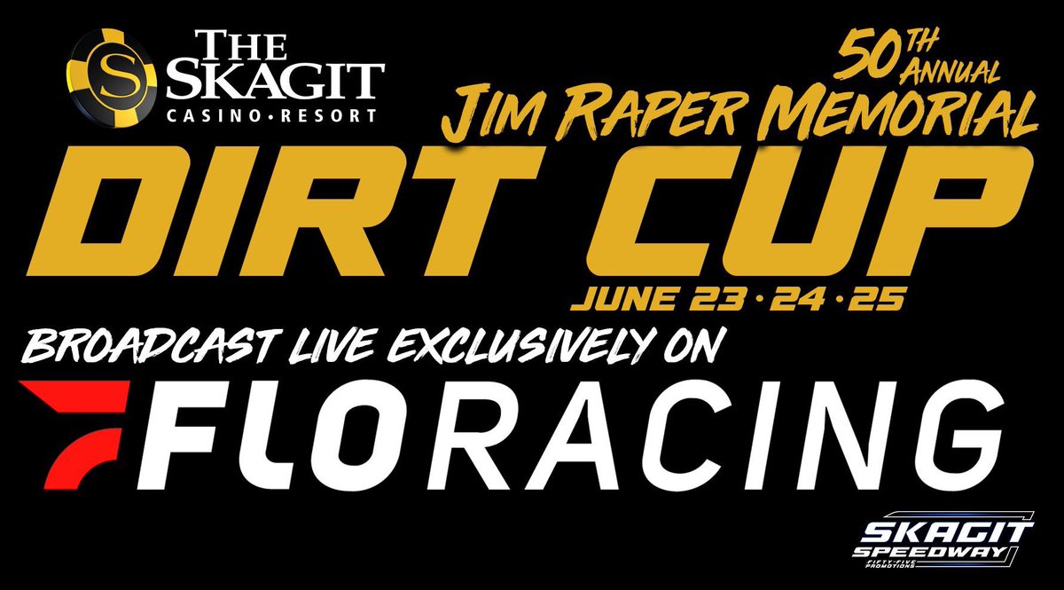 skagitspeedway's tweet photo. This year the Jim Raper Memorial #DirtCup presented by The Skagit Casino Resort will be broadcast exclusively on @FloRacing https://t.co/IsbYRwephZ