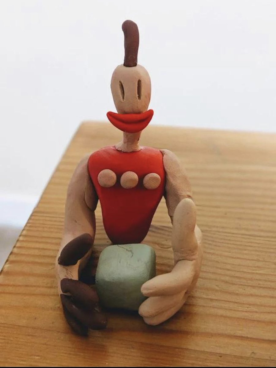 sandis_sib_moz's tweet photo. @DougTenNapel thank you for making my childhood awesome! Here is my tribute to Klaaymen, from The Neverhood! #klaymen #TheNeverhood https://t.co/aiYjU5zoFf