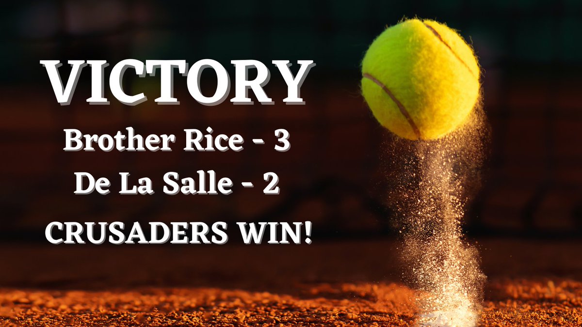 BrotherTennis's tweet photo. Crusaders defeat De La Salle 3-2 to finish the CCL South season undefeated! Today's winners: Bergeron 6-2, 6-2; Cavazos 6-0, 6-0; Kilroy-Kmak 6-2, 6-1; Grote-Soto 8-5. Great win, boys! https://t.co/xGfRpu0zE4