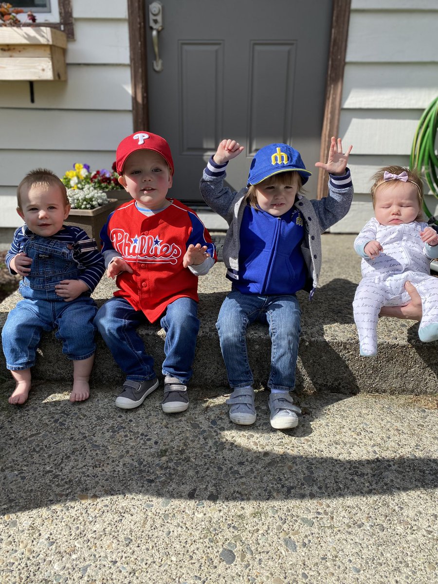 cams43's tweet photo. Getting ready to head to the @mariners vs @Phillies game! Cousin rivalry series! The girls know who to cheer for! Let’s go M’s! #WHEREiROOT https://t.co/5fXgO7kFF1