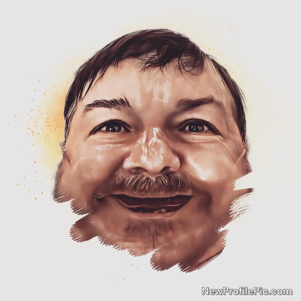 Beppych91's tweet photo. Seeing as everyone on Facebook seems to be doing those weird profile pics. I thought it would only be fair that @rickygervais should join in. Masterpiece! https://t.co/Pap3zbSP2H