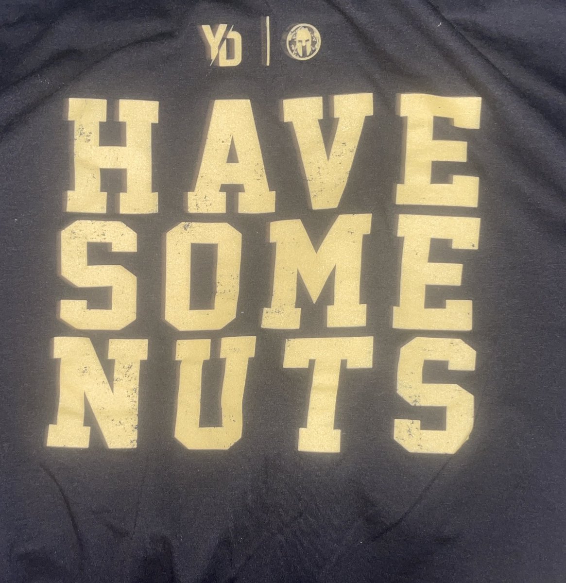 LizGalicia's tweet photo. Day 9 shirt 3 #WrestlingShirtADayinMay this awesome @yiannidiako_LGR shirt from @SpartanCombat_ #HaveSomeNuts 🥜 https://t.co/fgeY42l1kz