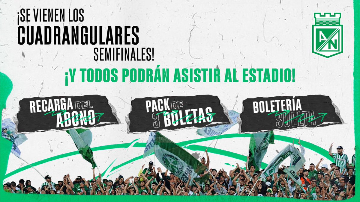 nacionaloficial's tweet photo. ¡#LlenemosElAtanasio acompañando al Verde en los cuadrangulares! 🏟

Tienes 3️⃣ opciones:
- Recarga abono
- Paquete de 3 partidos
- Boleta suelta

Adquiere cualquiera de las opciones en Siempre Verdolaga y Tiendas Verdes https://t.co/9yppAzolKr 

#VamosTodosJuntos 🟢⚪ https://t.co/AcQvTJEaVN