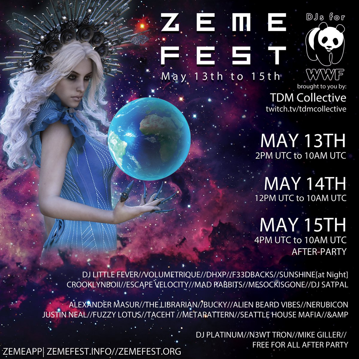 TacehT's tweet photo. This week May 13th to 15th zemefest2022  
@Twitch https://t.co/NZh72xsBvs #zemefest2022 @WorldWildlifeF   #musicevent #technomusic #EDM #housemusic #drumandbass #synthesizer #modular 
@TDMCollective https://t.co/ID9Ul15dLs