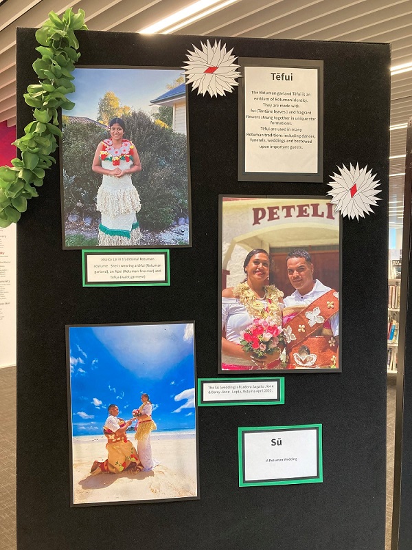 ChristchurchLib's tweet photo. Pasifika librarians, Nora and Mal, have put together this cool display for #RotumanLanguageWeek at Tūranga. It features a layer of Rotuman mats called a Päega - a seat made for special guests. The finest mat, the apei, is placed on the top.
https://t.co/TviNwNDCUu https://t.co/GhPjyORSQY