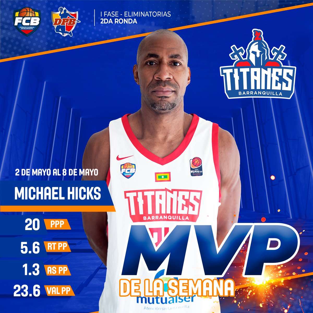 Michael Hicks <a href="/maikito04/">Michael Hicks</a> 🇵🇦 escogido MVP de la semana en la <a href="/DPB_Colombia/">DPB Colombia</a> 🇨🇴 <a href="/titanes_baq/">Titanes de Barranquilla</a> #Barranquilla
#Panama 🇵🇦
#basketball 🏀