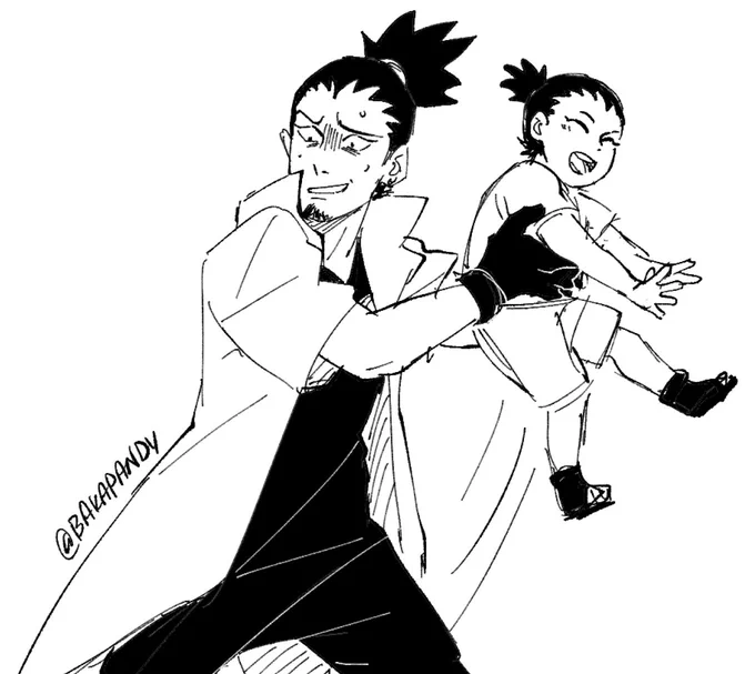 no context doodle just stressed dad Shikamaru 