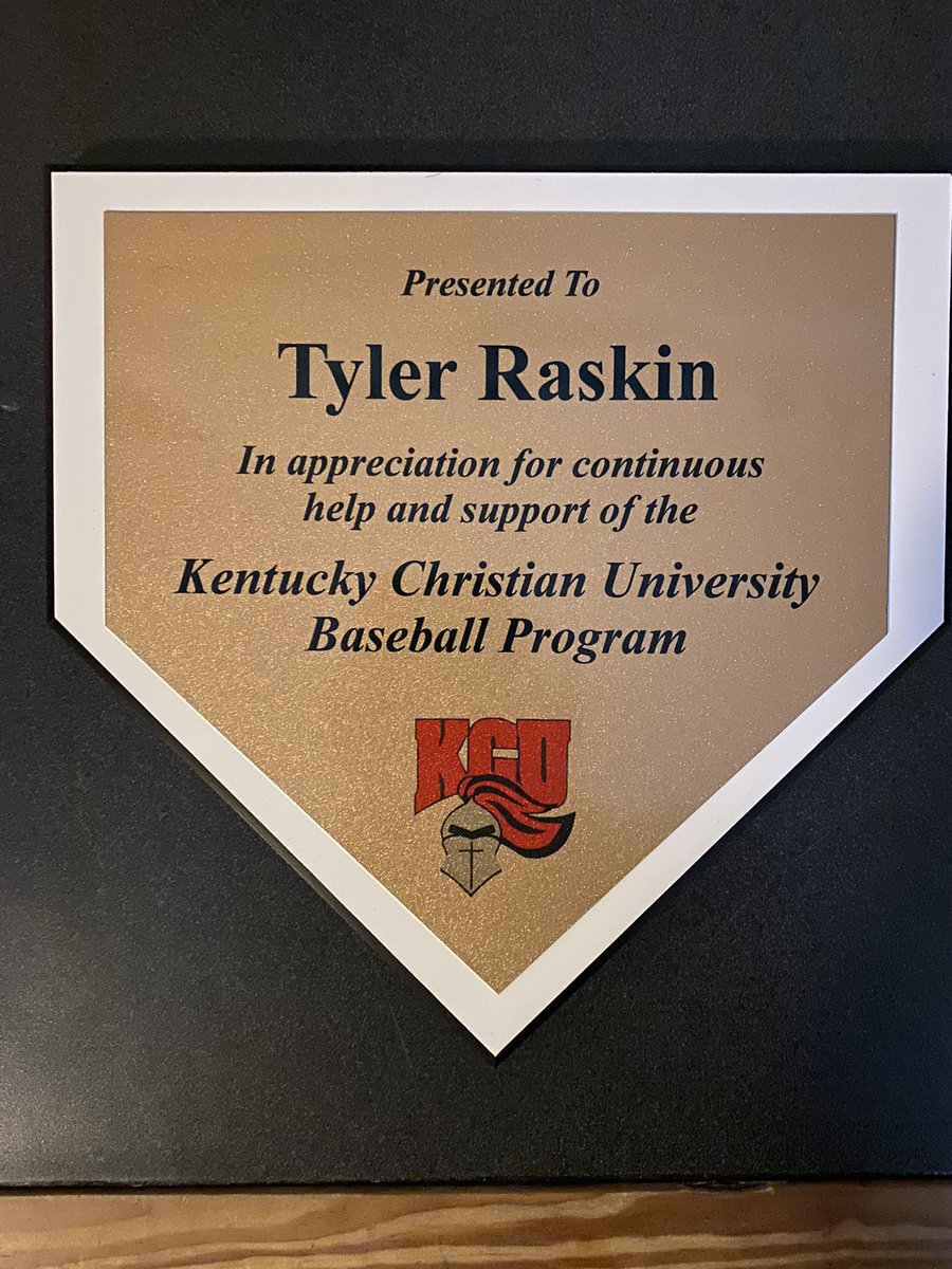 CoachRaskin's tweet photo. Beyond excited about getting recognized at our team award ceremony! 
I put my all into this team and especially this pitching staff, and it’s an amazing feeling for these guys to let me know they see me working. I can’t thank them enough. 
@GoKnightsBSB 
@GoKnightsATH https://t.co/fZfdtVwlll