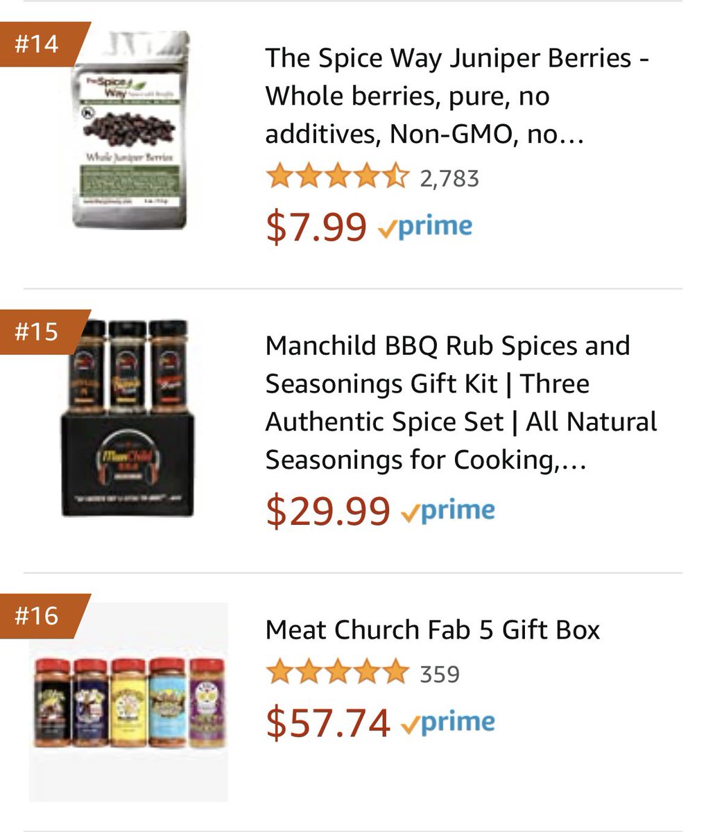 ManChildBBQ's tweet photo. Man… the ManChild BBQ Familia  been KILLING 👏🏼 IT 👏🏼 since we dropped on Amazon 42 hours ago!!! We are currently #15 on Amazon’s Herb, Spice, and Seasoning Gift list and that is 100% because of the support our followers. “Thankful” doesn’t even come close to what we’re feeling. https://t.co/Ux74yBLrsn