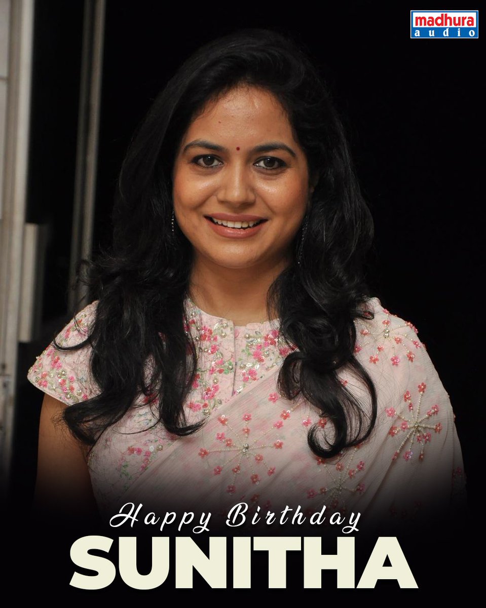 MadhuraAudio's tweet photo. Join us in wishing the wonderful singer #sunitha a very Happy Birthday 🎉🎊

#happybirthdaySunitha #HBDSunitha #SingerSunitha @MadhuraAudio https://t.co/ThM9mWBKQc