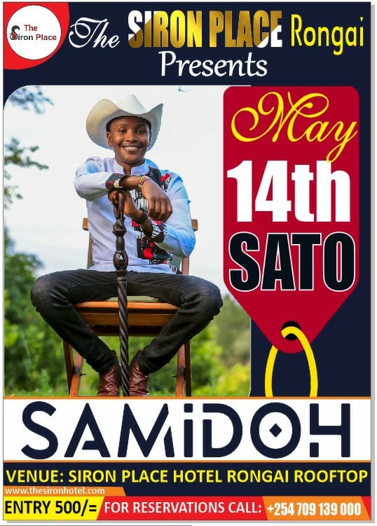 TheSironPlace's tweet photo. Here, the performance doesn’t start when the Band starts. It starts the moment you get to the rooftop. Join us at @TheSironPlace come May 14th for a @SamSamido weekend, an immersive experience like no other. Entry is Ksh 500, food &amp; drinks, and accommodations available. https://t.co/Thxd0gyw5K