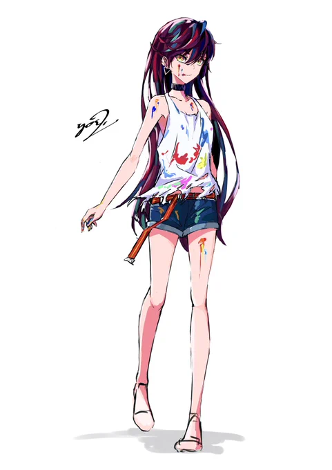 キャラデザです。グラフィティアートとか描いてそうな感じ。  