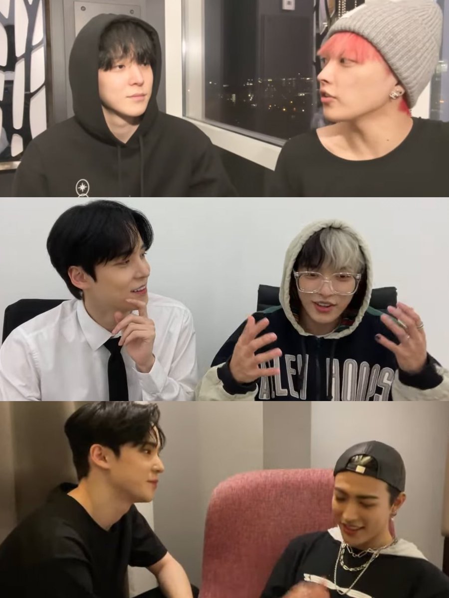 moonlilchild's tweet photo. it’s the way yunho looking at hongjoong 🥹 https://t.co/RGULM2tJYJ