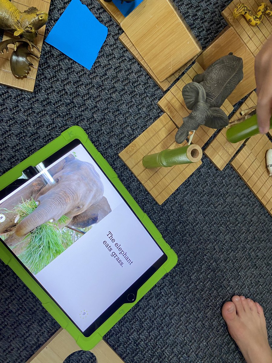 MichaelPalagi's tweet photo. We are always looking for ways to link #play and #literacy @Y1NIST. Our current goal is using texts to help inform our play. The elephants were hungry, so researched what they eat. We then added some grass to make them happy! #kindergarten #education #intearlyed https://t.co/UK4xxKrmrr