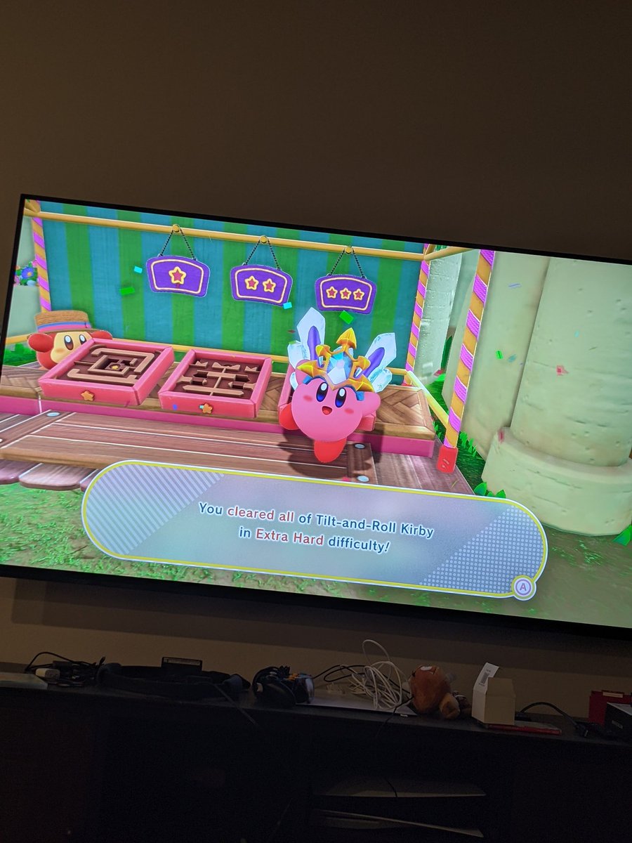 DustinHan's tweet photo. That was so hard 😭 but I did it! #KirbyandtheForgottenLand https://t.co/ayOH0WsC9a