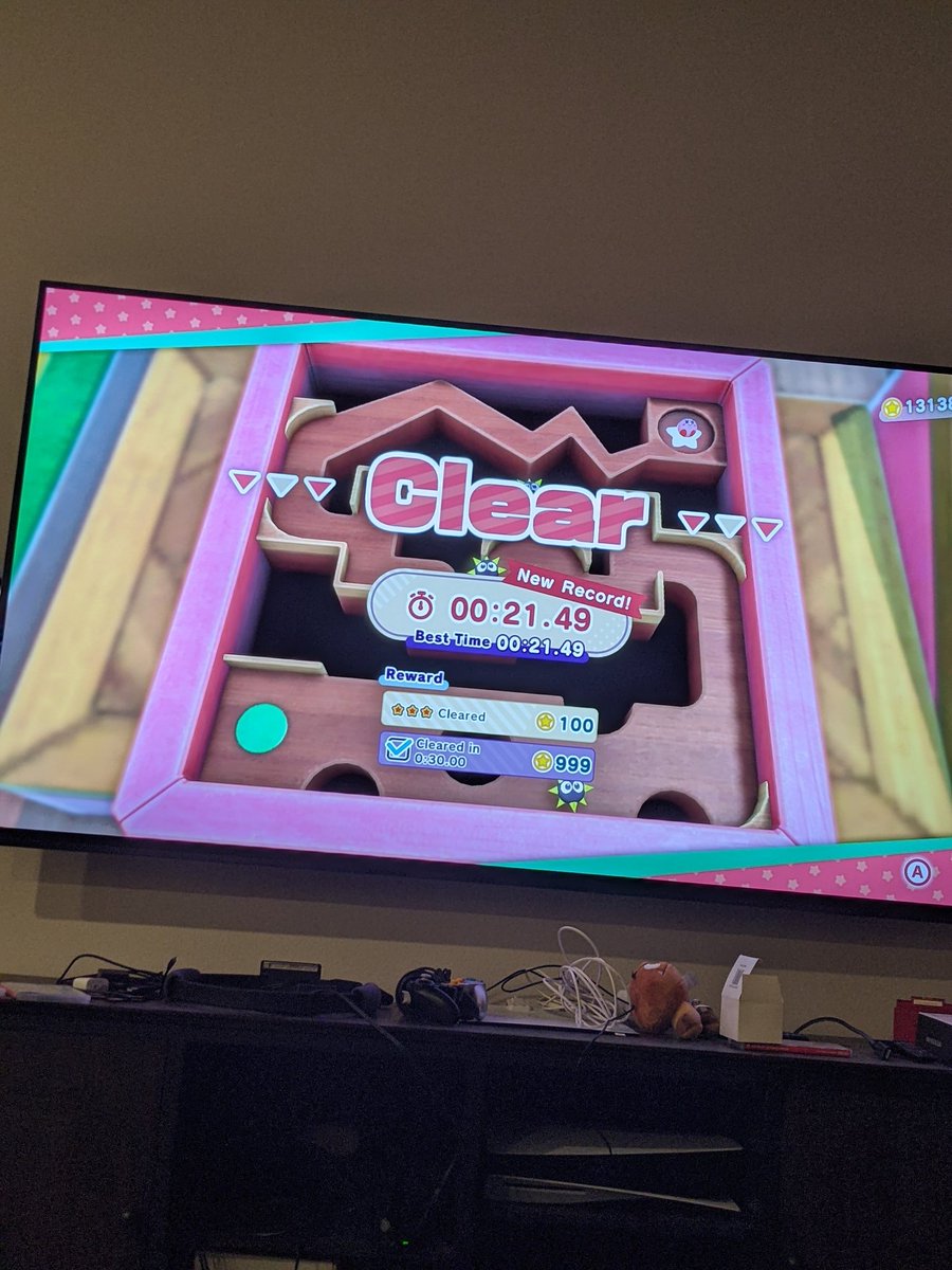 DustinHan's tweet photo. That was so hard 😭 but I did it! #KirbyandtheForgottenLand https://t.co/ayOH0WsC9a
