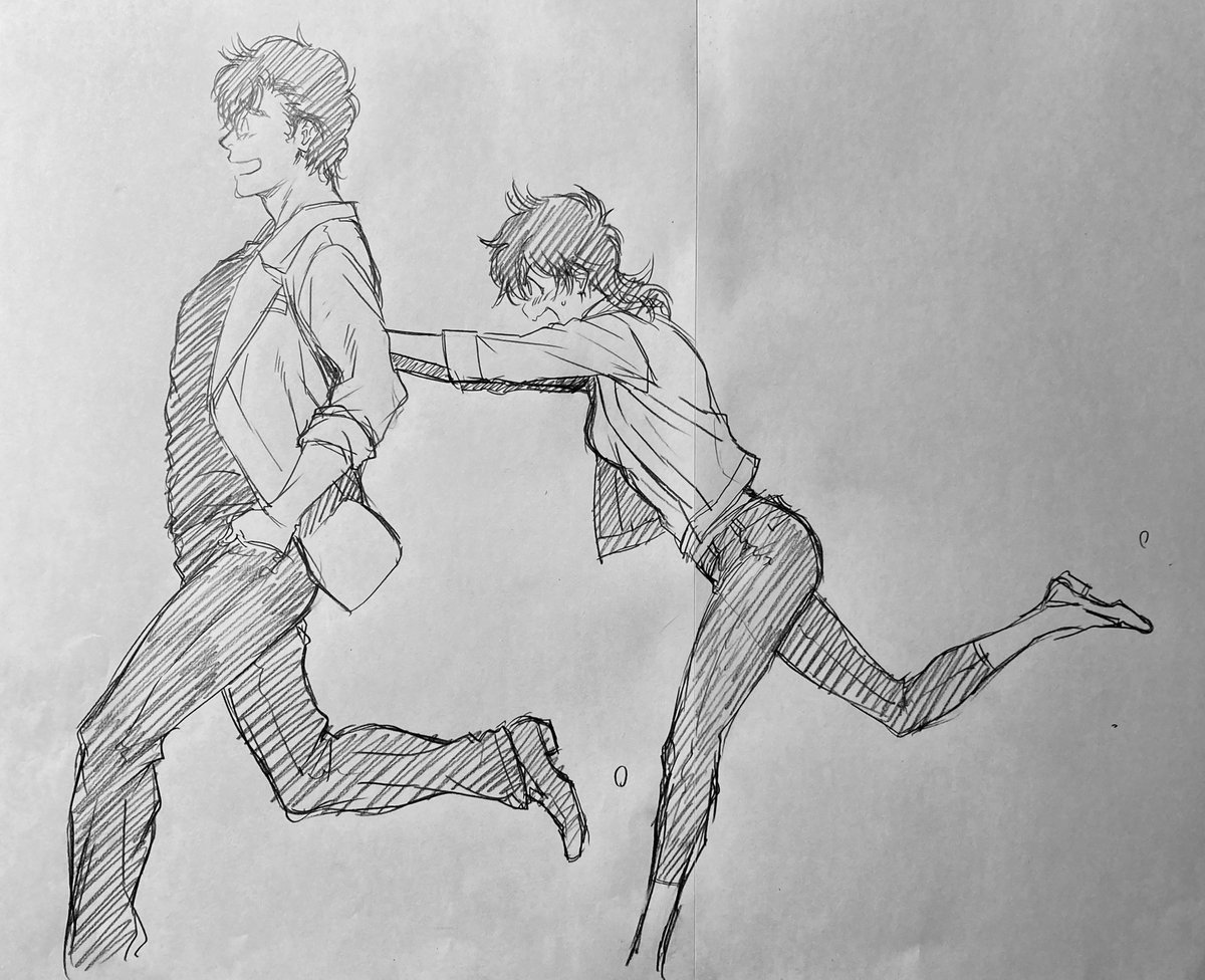 ラフ描き、 CH、リョウと香 