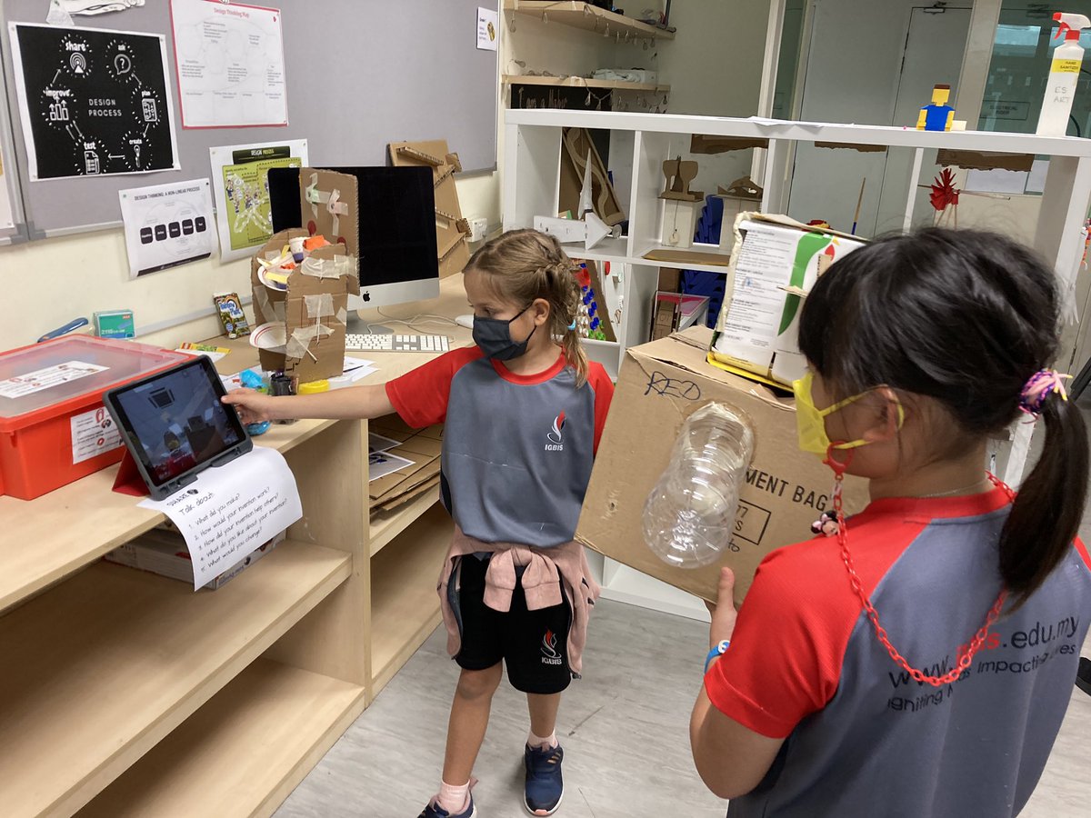 harves4556's tweet photo. Recording reflections in Grade 2. Our inventions are finished and we wanted to share them with others. #igbis #pyp #designLab https://t.co/ZsxyEPwXOw