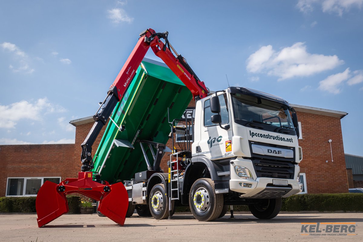 Kel_Berg's tweet photo. LPC Construction Ltd took delivery of the latest addition to their fleet. A DAF CF450 8x4 c/w Kel-Berg Grab Loader equipment.

Thanks to Patrick for choosing Kel-Berg. We appreciate your business.

#kelberg #utilities #daf #construction #constructionuk #transport #trucks https://t.co/mfpudMGvVx