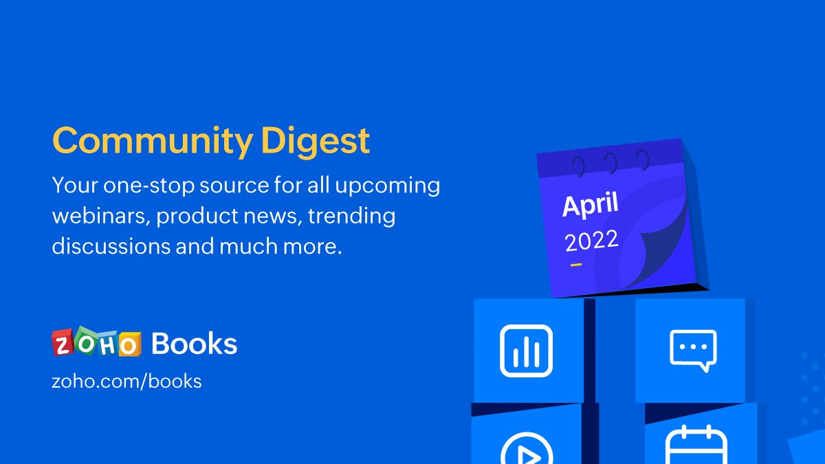 ZohoBooks's tweet photo. And we're back with our 12th edition of the Zoho Books #CommunityDigest!

Check out the new features that are all set to simplify your #AccountingChallenges and don't forget to read what our customers have to say about us.

Link: https://t.co/QQeuTiHjIt https://t.co/hlA4ubQRg1